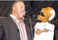  ??  ?? American ventriloqu­ist Willie Brown and Friends performing at the Christmas Comedy Cook-Up.