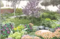  ?? COURTESY OF PHS ?? Rendering of a garden planned by landscape designer Susan Cohan.