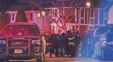  ?? New York Times ?? ■ Officers near the scene of a shooting at the Molson Coors campus in Milwaukee on Wednesday.