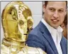  ??  ?? BIG FAN: Prince William on set with C-3PO last year