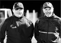  ?? — Photo by Rhonda Hayward/The Telegram ?? Football Newfoundla­nd and Labrador president Adam Ledrew with FNL executive Brian Hughes.
(left) is shown here