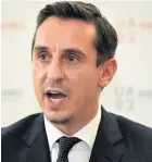  ??  ?? Former United skipper Gary Neville