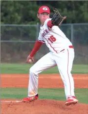  ?? LARRY GREESON / For the Calhoun Times ?? Sonoravill­e’s Avery Hopper delivers a pitch to the plate during Thursday’s game vs. Adairsvill­e.