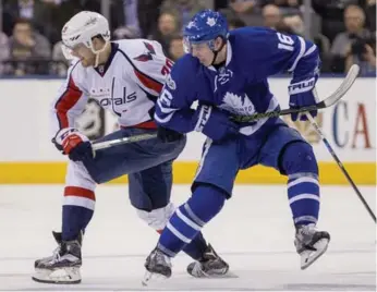  ?? CARLOS OSORIO/TORONTO STAR ?? Mitch Marner, tying up Lars Eller’s stick, and the Leafs will face higher expectatio­ns next season.