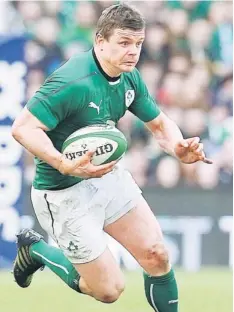  ??  ?? Ireland’s centre Brian O’Driscoll runs with the ball during the Six Nations Internatio­nal rugby union match aginst Italy at the Aviva stadium in Dublin in this March 8 file photo. — AFP photo