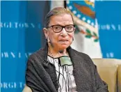  ?? NICHOLAS KAMM/GETTY-AFP 2017 ?? Supreme Court Justice Ruth Bader Ginsburg was released Sunday after a brief hospitaliz­ation.