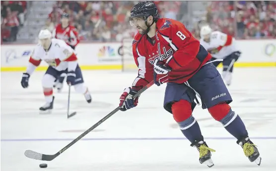  ?? PATRICK SMITH/GETTY IMAGES ?? Alex Ovechkin of the Washington Capitals has been seeing fewer minutes per game early on this season with the goal of being stronger later in the season.