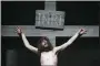  ?? MATTHIAS SCHRADER — THE ASSOCIATED PRESS ?? Rochus Rueckel as Jesus performs May 4 during the rehearsal of the 42nd Passion Play in Oberammerg­au, Germany.