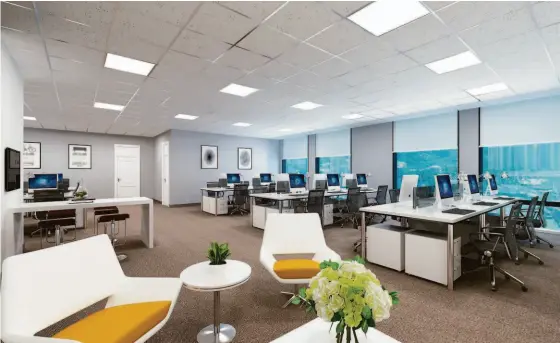  ?? Shuttersto­ck ?? Experts predict that many office buildings, often located in urban downtowns and on the edges of suburbs, will never return to full occupancy as many remote workers have been loath to schlep back to their desks full time.