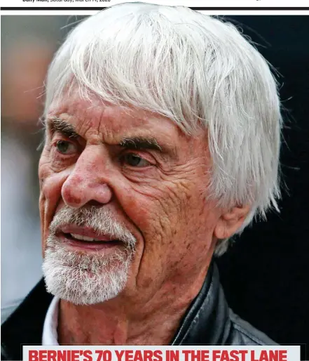  ?? PA ?? Off the grid: Bernie Ecclestone says Lewis Hamilton (inset) should forget the Italian job