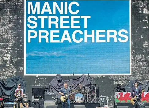 ?? ?? More than two decades after they last played the city, iconic rockers Manic Street Preachers head to Dundee.