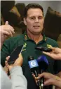  ??  ?? RASSIE ERASMUS: ‘Excited about the overall talent’