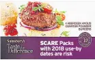  ??  ?? SCARE Packs with 2018 use-by dates are risk