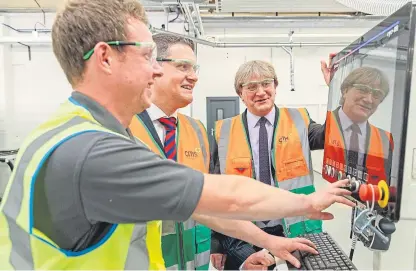  ?? Picture: Stuart Wallace. ?? CMS Windows recently opened a new door manufactur­ing site at Kirkcaldy’s Hayfield Industrial Estate. Industrial estates are at the heart of a major investment package in the draft Edinburgh and South East Scotland City Region Deal which Fife...
