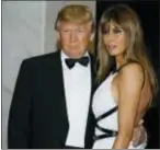  ?? ALEX BRANDON — THE ASSOCIATED PRESS FILE ?? In this file photo Donald Trump and his wife Melania arrive for the White House Correspond­ents Dinner in Washington. Trump says he won’t be attending the annual event this spring.