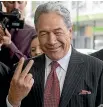  ?? DAVID WHITE/STUFF ?? Winston Peters has been a thorn in the side of major parties with ambitions of governing unfettered, but he might not return to Parliament.