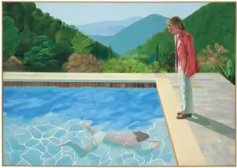  ?? FOTO: DAVID HOCKNEY/CHRISTIE’S ?? David Hockneys målning Portrait of an Artist (Pool with two figures).