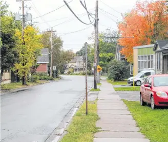  ??  ?? St. Mary's Street, one of many residentia­l areas in Antigonish where there are many rental accommodat­ions.