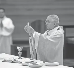  ?? DAMIAN DOVARGANES/AP ?? This week marks the bishops’ first national meeting since November 2019, when José H. Gomez was elected the USCCB’S first Hispanic president.