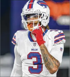  ?? GREG M. COOPER/ASSOCIATED PRESS 2022 ?? The Bills are taking it slowly with safety Damar Hamlin, who is being held back from participat­ing in the team’s first week of voluntary practices some five months after having a near-death experience on the field against the Bengals, coach Sean Mcdermott said Tuesday.