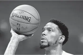  ?? JOHN MCCALL/STAFF FILE PHOTO ?? Udonis Haslem rejoined the Heat Saturday after taking four days to attend the funeral of agent Henry Thomas.