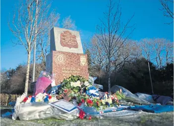  ?? ?? TRIBUTE: The five young Rangers supporters from Markinch will never be forgotten. Picture by Kim Cessford.