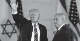  ?? AFP ?? Donald Trump (L) and Israel's Prime Minister Benjamin Netanyahu leave after delivering a speech at the Israel Museum in Jerusalem on on Tuesday