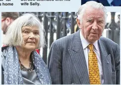  ??  ?? Ex-Liberal leader Lord Steel, 81, and his wife Judith yesterday