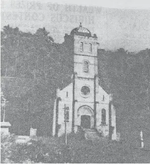  ?? Picture: FILE. ?? The Church of the Holy Cross at Wairiki Roman Catholic Mission Station, Taveuni was the centre of the centenary celebratio­ns in 1979. The original church was seriously damaged in hurricane in January, 1895 when the presbytery convent and schools were destroyed. The restored church was completed in August 1910.