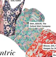  ??  ?? Swimsuit, £59, Guess Shirt, £69.95, The Oxford Shirt Company