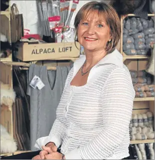  ??  ?? Sue MacBride of Alpaca Loft at her home in Broughty Ferry.