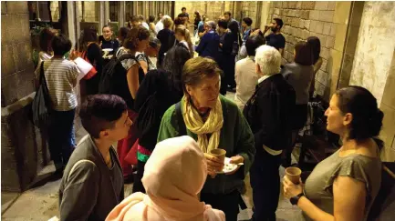  ?? (Dani Lingua/Galit Photograph­y) ?? FROM LEFT: Leticia Torre, Oumaima Alouiz, Jura Zymantas and Rachel Sair engage in a discussion last Wednesday at the Salam Shalom Barcelona event.