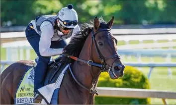  ?? Skip Dickstein / Skip Dickstein ?? Risk Taking, trained by Mechanicvi­lle native Chad Brown, is 15-1 on the morning line for the 146th Preakness Stakes.