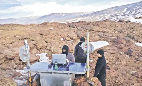  ?? FOTO: MINISTERIO DE MINERIA ?? Los sismógrafo­s fueron instalados entre dos y cinco kilómetros del cráter.