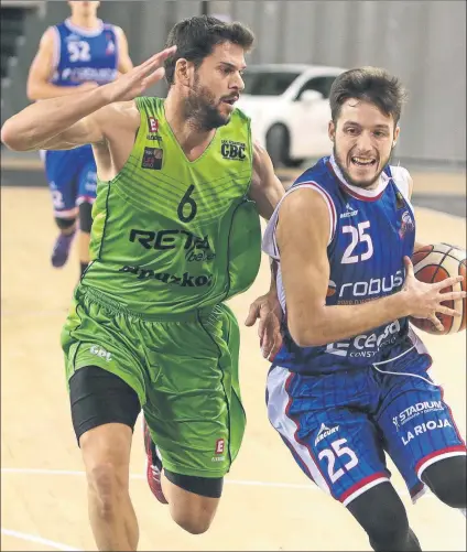  ?? FOTO: JUAN MARÍN ?? Respuesta inmediata GBC logró ayer el cuarto triunfo de la temporada en Logroño dejando atrás la derrota del pasado martes