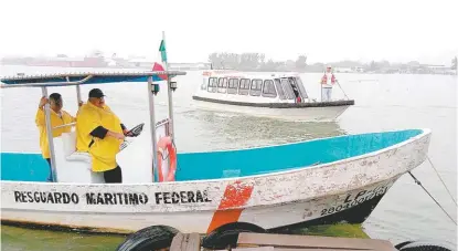  ?? PABLO REYES ?? La Capitanía de Puerto de Tampico cerró la navegación a embarcacio­nes pequeñas.