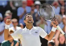  ?? Glyn Kirk / Getty Images ?? After enduring struggles in recent years, Novak Djokovic cemented his return with his fourth career win at Wimbledon.
