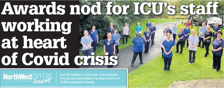  ??  ?? The ITU team at Southport Hospital has been shortliste­d for a Nursing Times award