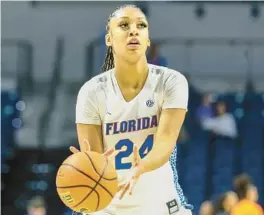  ?? GARY MCCULLOUGH/AP ?? Florida center Ra Shaya Kyle had 12 points in just 20 minutes of action in Tuesday’s victory against Presbyteri­an.