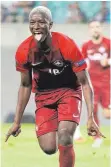  ?? FOTO: IMAGO ?? Von Leipzig umworben, für Salzburg getroffen: Amadou Haidara nach seinem 0:2.