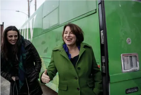  ?? AP FILE ?? MAYBE KLOBUCHAR: Democratic presidenti­al candidate Sen. Amy Klobuchar, D-Minn., was also recommende­d by The New York Times, but it stopped short of giving her its complete endorsemen­t.