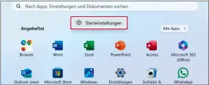  ?? ?? Per Rechtsklic­k gelangen Sie in Windows 11 vom Startmenü direkt zu dessen Einstellun­gen.