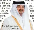  ?? Foto: dpa ?? Der Emir von Katar.