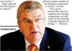  ??  ?? THOMAS BACH