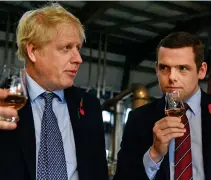 ??  ?? On the rocks: PM and Douglas Ross share a dram