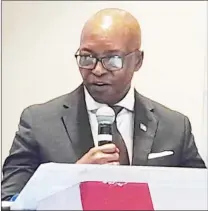  ?? (Pics: Mhlengi Magongo) ?? Business Eswatini CEO Nathi Dlamini said the Web-based Eswatini e-Advance Ruling Tool system will enhance trade in the region and beyond.
