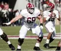 ?? ROGELIO V. SOLIS AP ?? Alabama’s Landon Dickerson isn’t yet 100 percent, so that might turn him into something of a draft bargain.