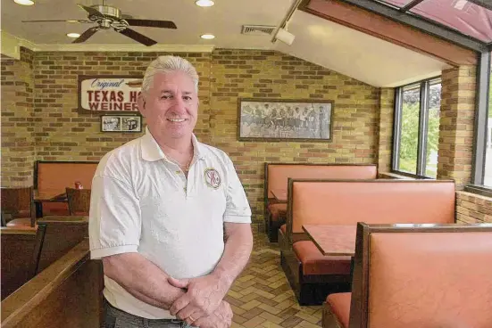  ?? H John Voorhees III / Hearst Connecticu­t Media ?? Peter Koukos, whose grandfathe­r and great uncle started JK's Original Texas Hot Weiners in Danbury in 1924. His family sold the restaurant in August.