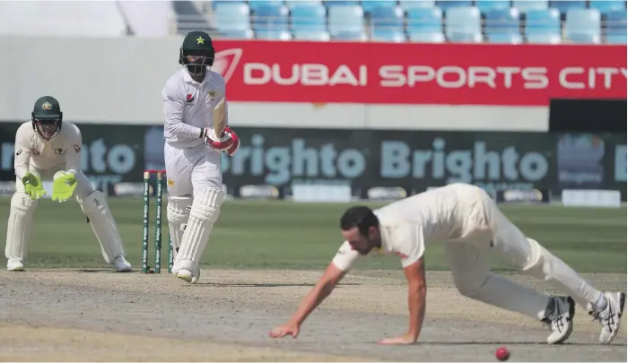  ?? AFP; Getty ?? Mohammad Hafeez, who turns 38 later this month, made his good form in Pakistan’s domestic circuit count as the opener put on 205 runs with Imam-ul-Haq, below, for the first wicket
