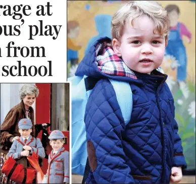  ??  ?? Then: Diana with Wills and Harry Future pupil? George may follow his father to attend school